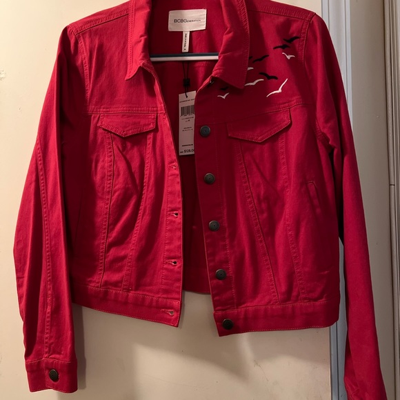 BCBGeneration Red Jean Jacket - Picture 4 of 5
